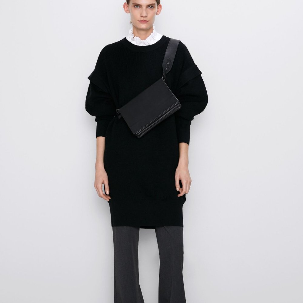 Zara Wool Blend Oversized Dress